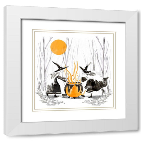 Witchy Mischief I White Modern Wood Framed Art Print with Double Matting by Parker, Jennifer Paxton