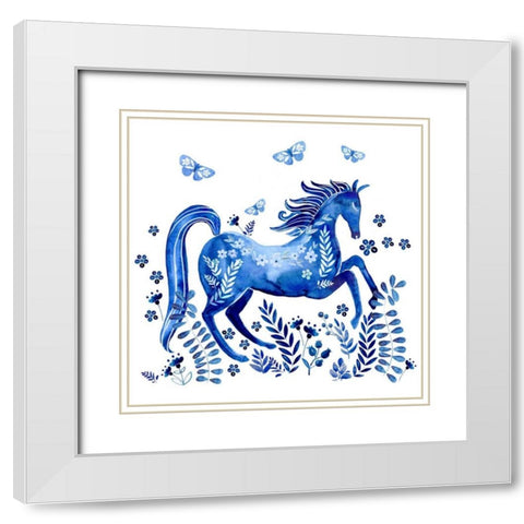 Run Wild and Free I White Modern Wood Framed Art Print with Double Matting by Parker, Jennifer Paxton
