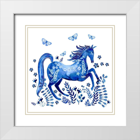 Run Wild and Free I White Modern Wood Framed Art Print with Double Matting by Parker, Jennifer Paxton