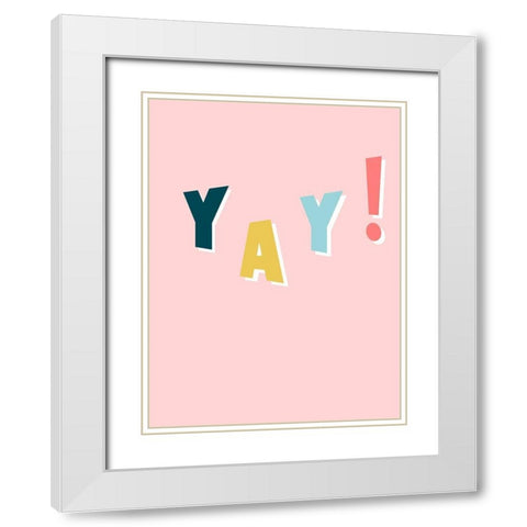 !!! I White Modern Wood Framed Art Print with Double Matting by Hambly, Anna
