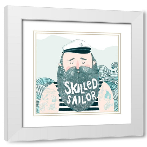 Skilled Sailor I White Modern Wood Framed Art Print with Double Matting by Parker, Jennifer Paxton