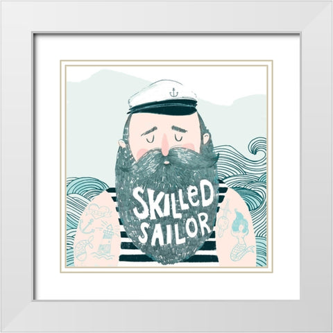Skilled Sailor I White Modern Wood Framed Art Print with Double Matting by Parker, Jennifer Paxton