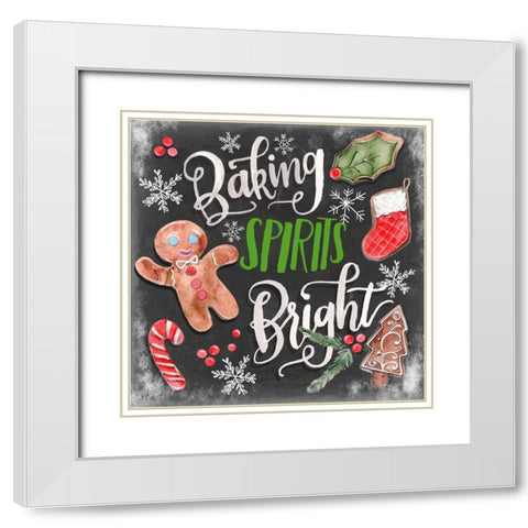 Baking Spirits Bright I White Modern Wood Framed Art Print with Double Matting by Parker, Jennifer Paxton