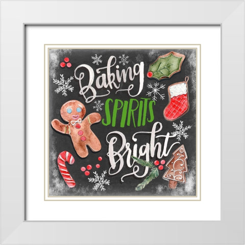 Baking Spirits Bright I White Modern Wood Framed Art Print with Double Matting by Parker, Jennifer Paxton