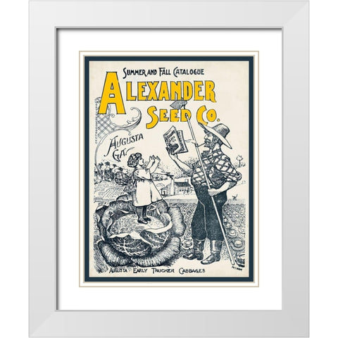 Antique Seed Packets IV White Modern Wood Framed Art Print with Double Matting by Unknown