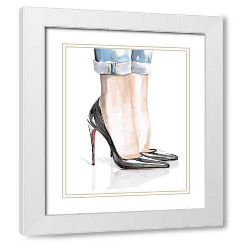 Casual Friday I White Modern Wood Framed Art Print with Double Matting by Parker, Jennifer Paxton