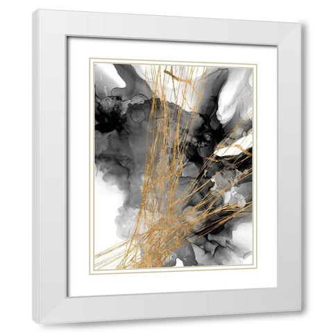 Webbing I White Modern Wood Framed Art Print with Double Matting by Goldberger, Jennifer