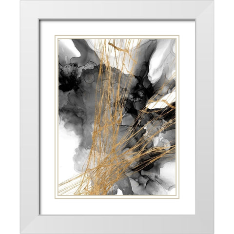 Webbing I White Modern Wood Framed Art Print with Double Matting by Goldberger, Jennifer