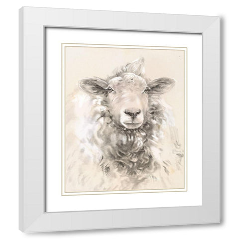 Sketched Farm Portraits I White Modern Wood Framed Art Print with Double Matting by Parker, Jennifer Paxton