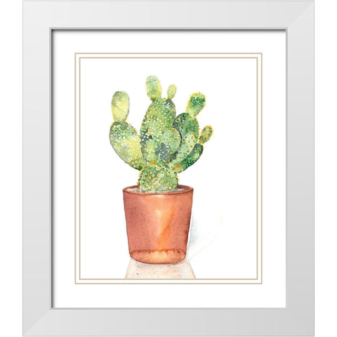 Sharp Succulents IV White Modern Wood Framed Art Print with Double Matting by Parker, Jennifer Paxton
