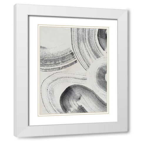 Zen Flow IV White Modern Wood Framed Art Print with Double Matting by Parker, Jennifer Paxton