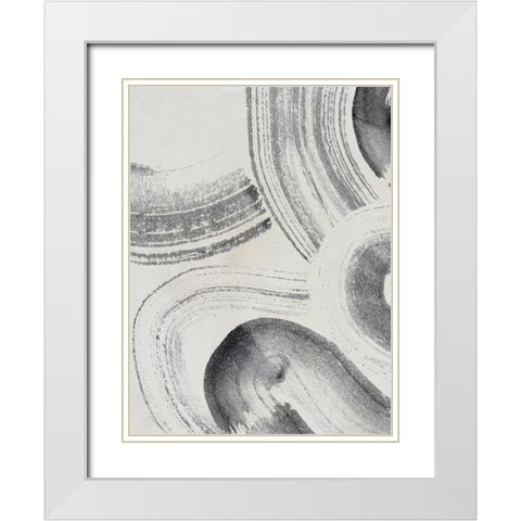 Zen Flow IV White Modern Wood Framed Art Print with Double Matting by Parker, Jennifer Paxton