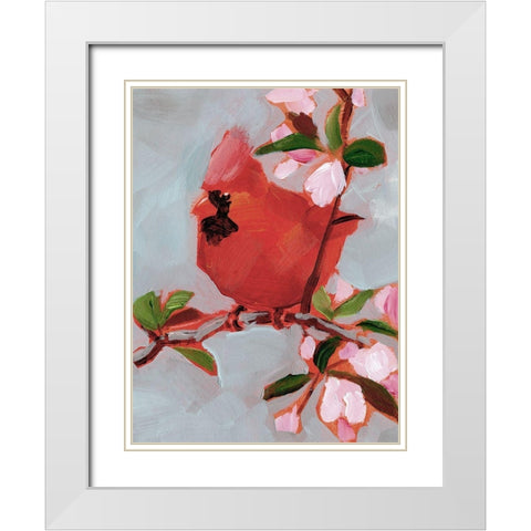 Painted Songbird IV White Modern Wood Framed Art Print with Double Matting by Parker, Jennifer Paxton