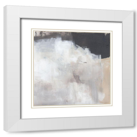 Neutral Abstract I White Modern Wood Framed Art Print with Double Matting by Parker, Jennifer Paxton