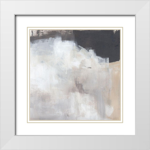 Neutral Abstract I White Modern Wood Framed Art Print with Double Matting by Parker, Jennifer Paxton