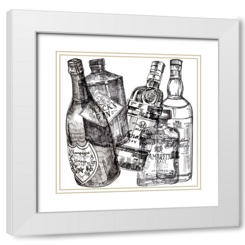 Whiskey Wednesdays II White Modern Wood Framed Art Print with Double Matting by Parker, Jennifer Paxton