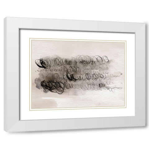 Scribble Abstracts I White Modern Wood Framed Art Print with Double Matting by Parker, Jennifer Paxton