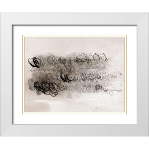 Scribble Abstracts I White Modern Wood Framed Art Print with Double Matting by Parker, Jennifer Paxton