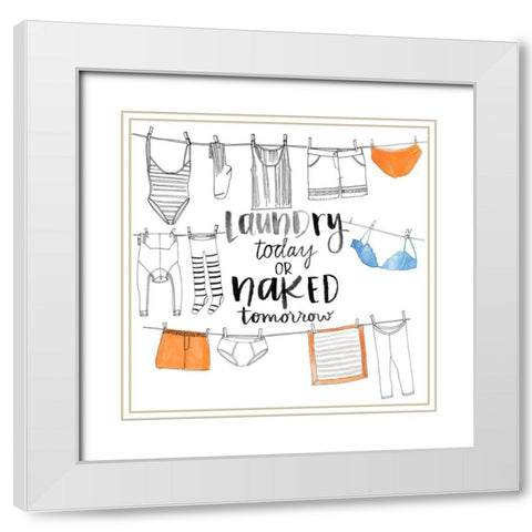Out to Dry I White Modern Wood Framed Art Print with Double Matting by Parker, Jennifer Paxton