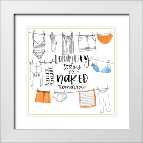 Out to Dry I White Modern Wood Framed Art Print with Double Matting by Parker, Jennifer Paxton