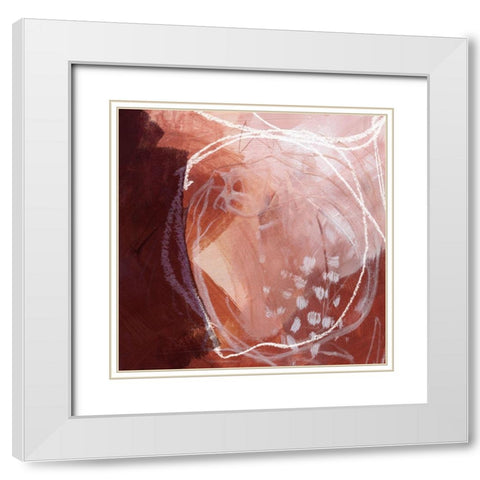 Earthen Orbs I White Modern Wood Framed Art Print with Double Matting by Parker, Jennifer Paxton