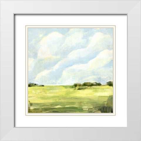 Open Fields I White Modern Wood Framed Art Print with Double Matting by Warren, Annie
