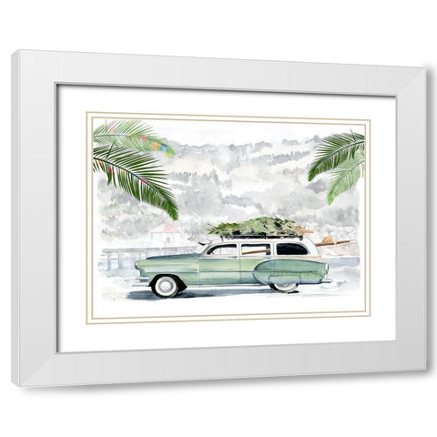 So Cali Christmas I White Modern Wood Framed Art Print with Double Matting by Parker, Jennifer Paxton