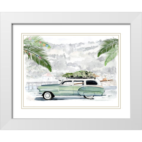 So Cali Christmas I White Modern Wood Framed Art Print with Double Matting by Parker, Jennifer Paxton
