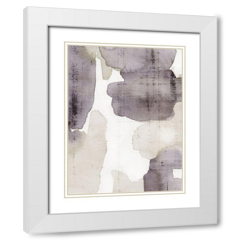 Tessera Wash I White Modern Wood Framed Art Print with Double Matting by Warren, Annie