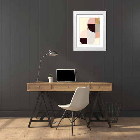 Wonder Wheels II White Modern Wood Framed Art Print with Double Matting by Warren, Annie