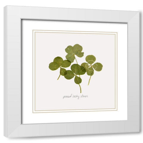 Pressed Clover I White Modern Wood Framed Art Print with Double Matting by Popp, Grace