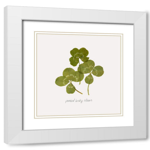 Pressed Clover II White Modern Wood Framed Art Print with Double Matting by Popp, Grace