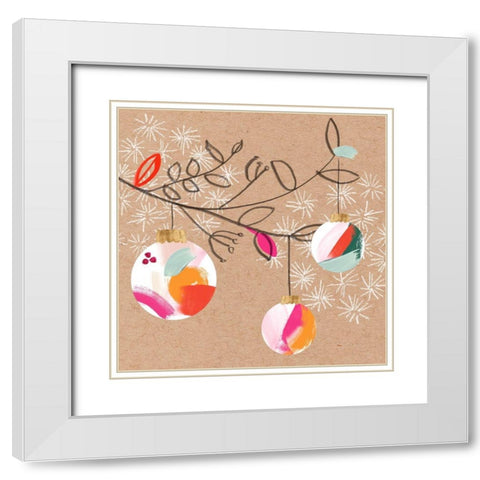 Crafty Christmas III White Modern Wood Framed Art Print with Double Matting by Parker, Jennifer Paxton