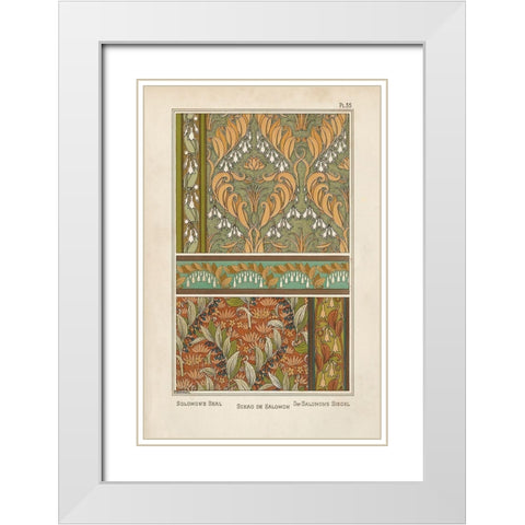 Nouveau Decorative VII White Modern Wood Framed Art Print with Double Matting by Vision Studio