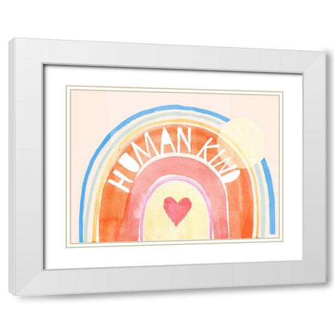 Human Kind I White Modern Wood Framed Art Print with Double Matting by Parker, Jennifer Paxton