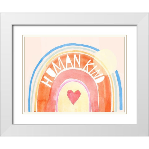 Human Kind I White Modern Wood Framed Art Print with Double Matting by Parker, Jennifer Paxton
