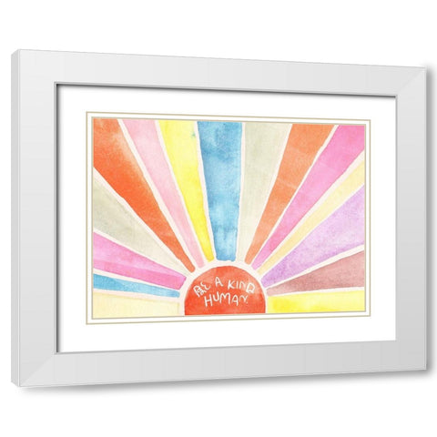 Human Kind II White Modern Wood Framed Art Print with Double Matting by Parker, Jennifer Paxton