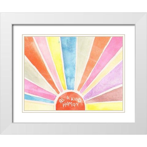 Human Kind II White Modern Wood Framed Art Print with Double Matting by Parker, Jennifer Paxton