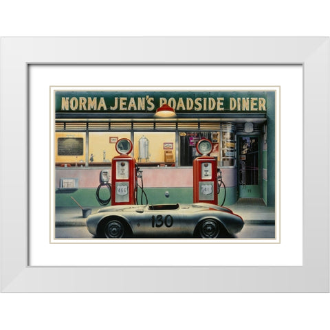Destiny Highway White Modern Wood Framed Art Print with Double Matting by Consani, Chris