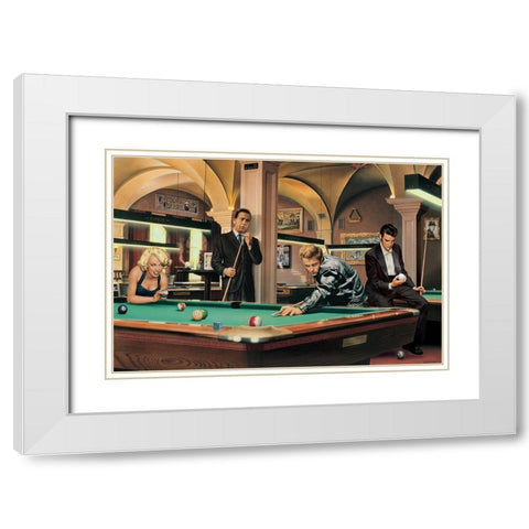Game of Fate White Modern Wood Framed Art Print with Double Matting by Consani, Chris