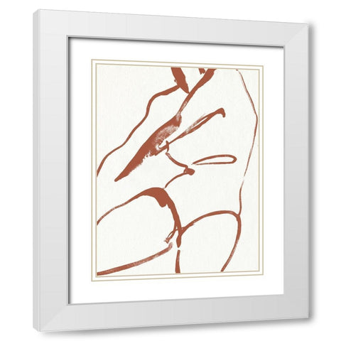 Curves II White Modern Wood Framed Art Print with Double Matting by Parker, Jennifer Paxton