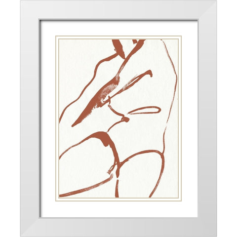 Curves II White Modern Wood Framed Art Print with Double Matting by Parker, Jennifer Paxton