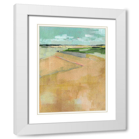 Cubed Prairie II White Modern Wood Framed Art Print with Double Matting by Parker, Jennifer Paxton