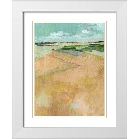 Cubed Prairie II White Modern Wood Framed Art Print with Double Matting by Parker, Jennifer Paxton
