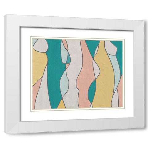 Hidden Figures II White Modern Wood Framed Art Print with Double Matting by Saunders, Alonzo