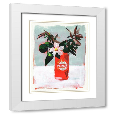 Centerpiece II White Modern Wood Framed Art Print with Double Matting by Parker, Jennifer Paxton
