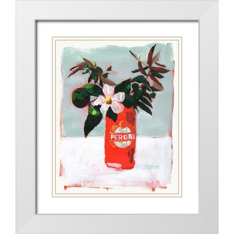 Centerpiece II White Modern Wood Framed Art Print with Double Matting by Parker, Jennifer Paxton