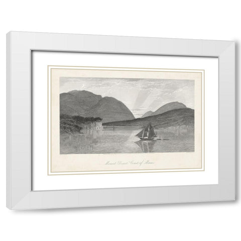 Mount Desert-Coast of Maine White Modern Wood Framed Art Print with Double Matting by Bryant, William Cullen