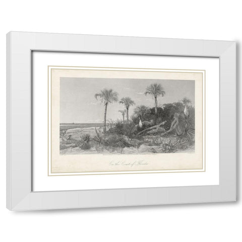 On the Coast of Florida White Modern Wood Framed Art Print with Double Matting by Bryant, William Cullen