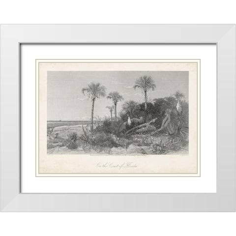 On the Coast of Florida White Modern Wood Framed Art Print with Double Matting by Bryant, William Cullen